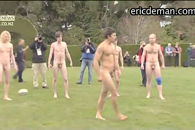 Rugby Team Performs Naked Haka Routine Image