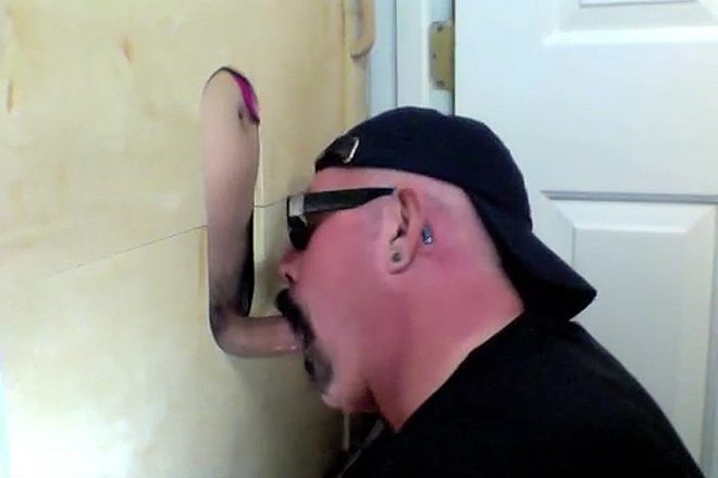 Gloryhole Suck Off Of Curious Married Guy Image