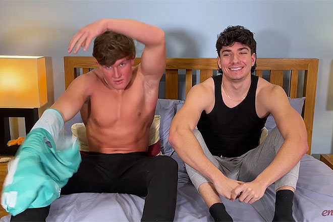 Muscular Teens Wank & Suck Each Other's Uncut Cocks Image